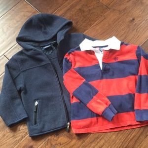 Boys Coordinating Polo Shirt and Fleece Jacket